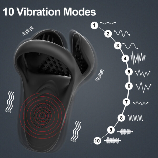 Penile Massage Sex Toys For Men Testicular Massage Vibrating Cock Ring - Image 2