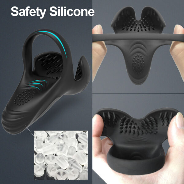 Penile Massage Sex Toys For Men Testicular Massage Vibrating Cock Ring - Image 4