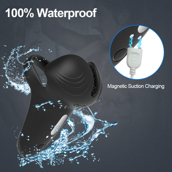 Penile Massage Sex Toys For Men Testicular Massage Vibrating Cock Ring - Image 5