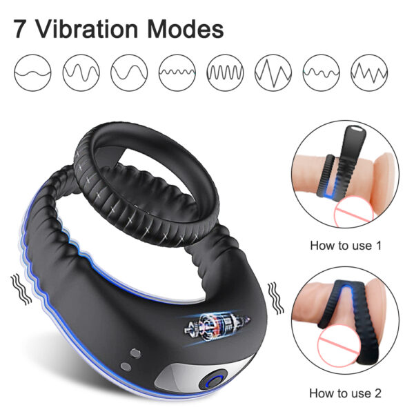 Testicular Massage Vibrating Penis Ring - Image 3
