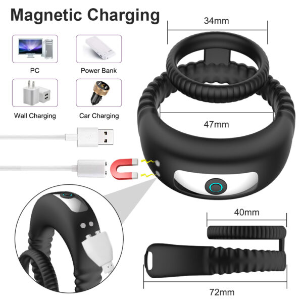 Testicular Massage Vibrating Penis Ring - Image 4