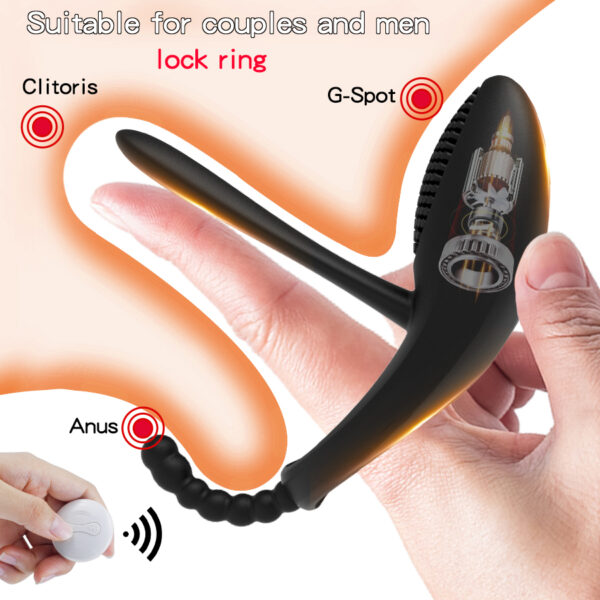 Penis Vibrator For Men Lock Ring Vibrator G Spot Clit Massage Couples Vibrator - Image 3