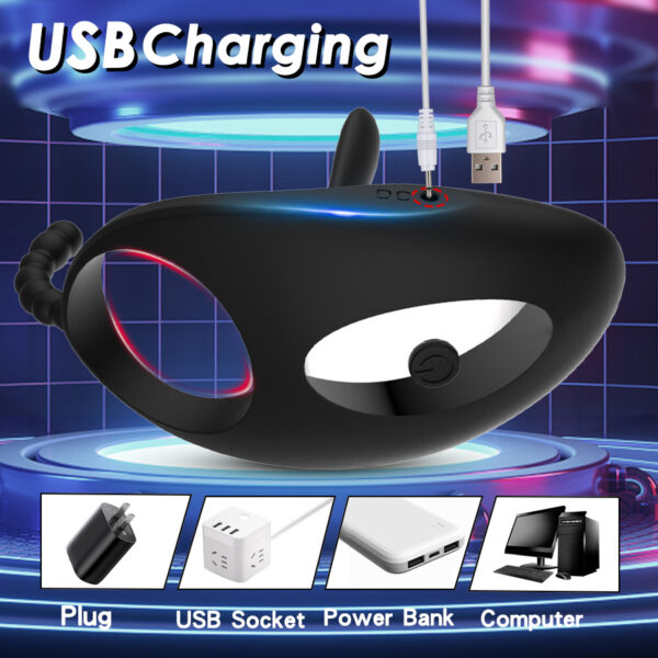 Penis Vibrator For Men Lock Ring Vibrator G Spot Clit Massage Couples Vibrator - Image 6