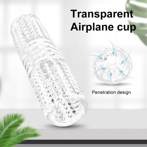 Realistic Anal Vagina G-Spot Stimulator Penis Enlargement Airplane Pocket Cup - Image 5