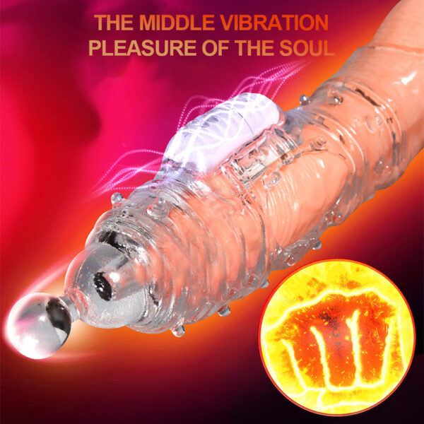 Penis Extension Sleeve Penis Enlargement Condoms Dildo Vibrator - Image 3