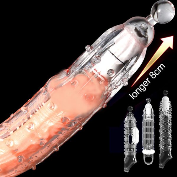 Penis Extension Sleeve Penis Enlargement Condoms Dildo Vibrator