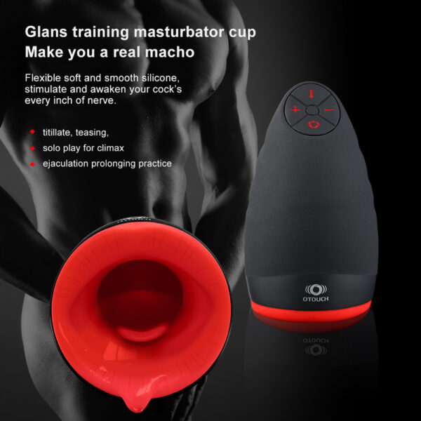 Intimate Silicone Automatic Heating Vibrator Male Penis Training Machine - Image 5