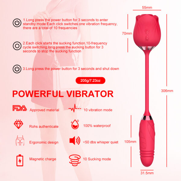 Clitoral Sucker Nipple Blowjob Clitoris Stimulation Rose Toy For Women - Image 3