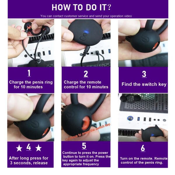Vibrating Cock Ring Penile Massage Penis Vibrator - Image 6