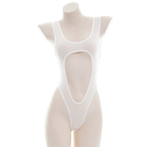 Japanese School Student Sexy Lingerie Womens Crotchless Bodysuit