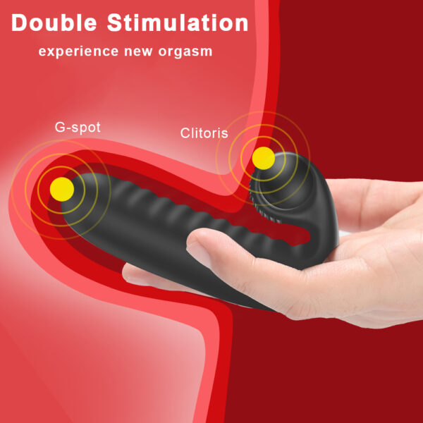Finger Sleeve Vibrator Lesbian Sex Finger Clit Vibrator Black Finger Tip Vibrator For Women - Image 3