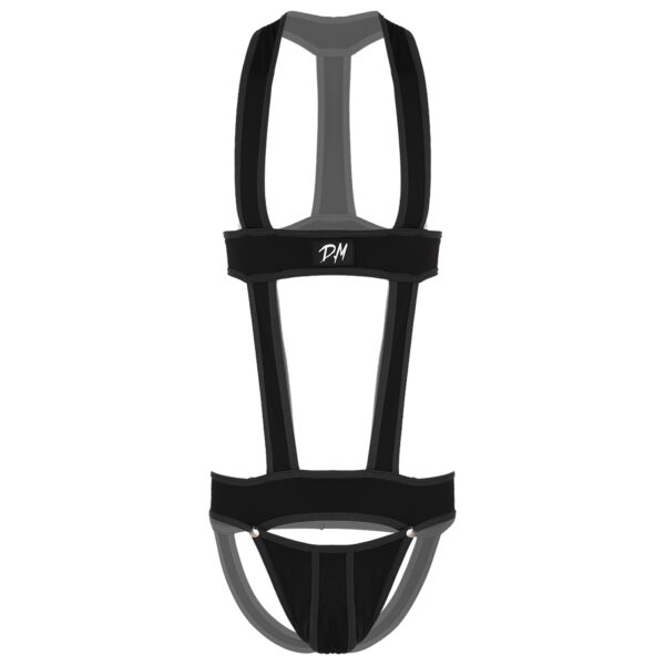 Mens Sexy Hollow Out Jumpsuit Jockstrap Men Underwear Male Teddy Underwear - Image 13