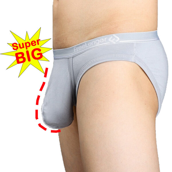 Ultra Low Rise Mens Underwear Big Penis Briefs Red Grey Blue Briefs - Image 2