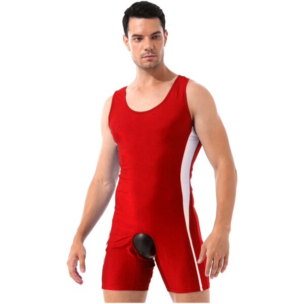 Mens Open Crotch Underwear Crotchless Bodysuit For Men - Image 3