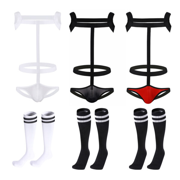 Mens Sexy Bulge Mens Harness Belt Hot Male Underwear Bulge Mens Exotic Underwear Stockings - Image 2