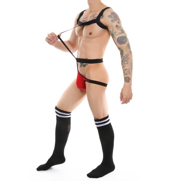 Mens Sexy Bulge Mens Harness Belt Hot Male Underwear Bulge Mens Exotic Underwear Stockings
