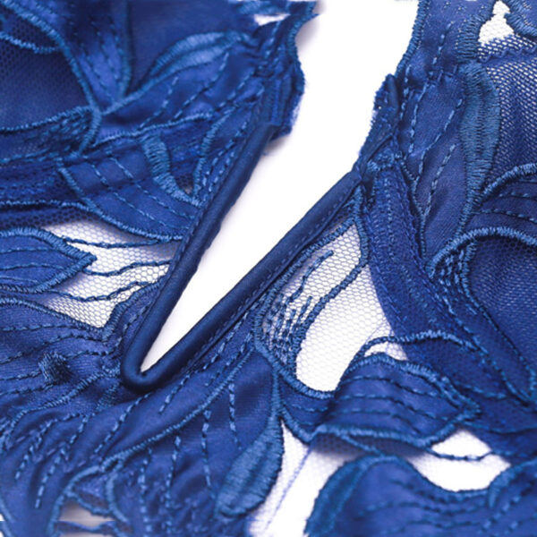 Sexy French Lace Embroidery Deep V Bra - Image 5