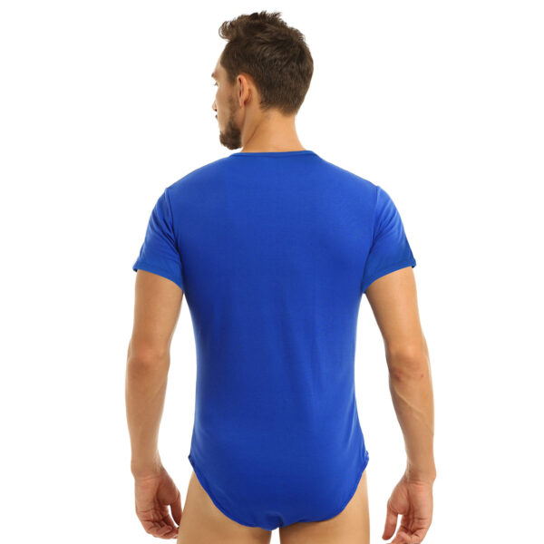 Mens Sexy Underwear Press Crotch Bodysuit - Image 11