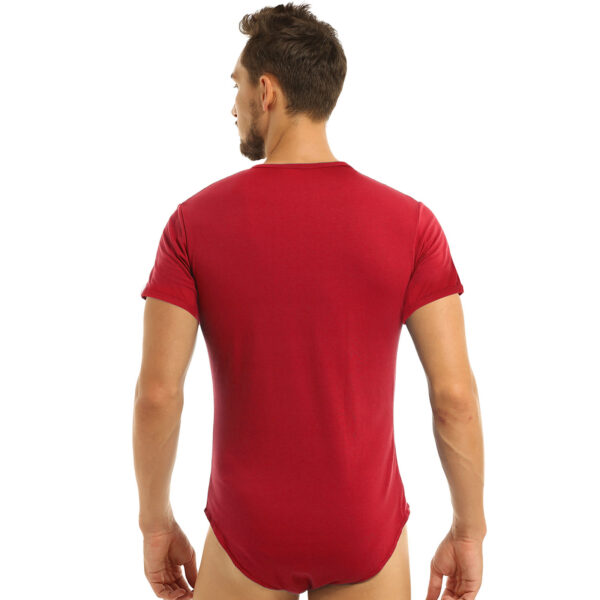 Mens Sexy Underwear Press Crotch Bodysuit - Image 7