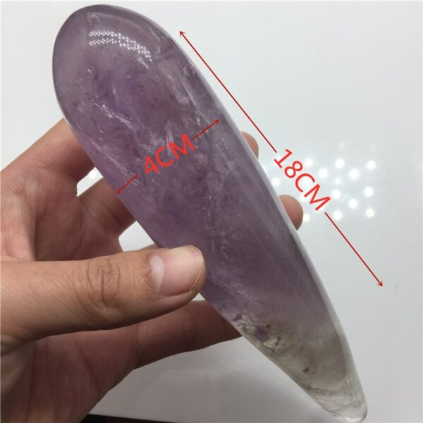 18Cm Natural Rose Quartz Wand Massage Wand Yoni Massage Stick - Image 16