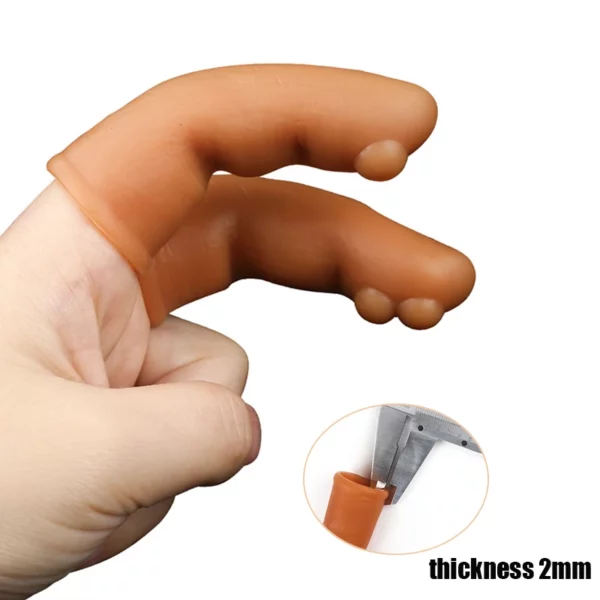 Liquid Silicone Sex Gloves Set - 4 Types Finger Sleeve, Clitoris & G Spot Massage, High Elasticity Orgasm Sleeve - Intimate Sex Toys for Women - Image 2