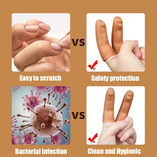 Liquid Silicone Sex Gloves Set - 4 Types Finger Sleeve, Clitoris & G Spot Massage, High Elasticity Orgasm Sleeve - Intimate Sex Toys for Women - Image 5