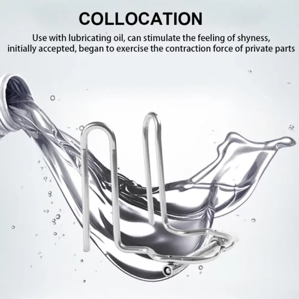 Labia Spreader Stainless Steel Chastity Device - Adjustable Huge Anal Plug Dilator and Vaginal Speculum - Extreme Spreader Waterproof Sex Toy for Adults - Image 3