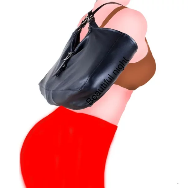 Leather Arm Binder Glove Sleeves - Behind Back Bondage Armbinder, BDSM Handcuffs Straight Jacket - Sex Gloves for Couples' Intimate Play - Image 5