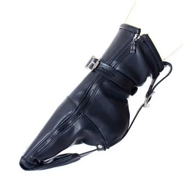 Leather Dog Paw Padded Fist Mitts Set - Handcuffs, Mittens, Boot Booties, BDSM Bondage Kit - Sex Gloves for Interest and Pleasure - Image 5
