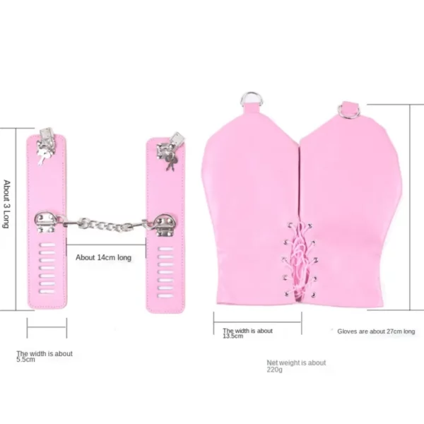 Leather Dog Paw Padded Fist Mitts Set - Handcuffs, Mittens, Boot Booties, BDSM Bondage Kit - Sex Gloves for Interest and Pleasure - Image 6