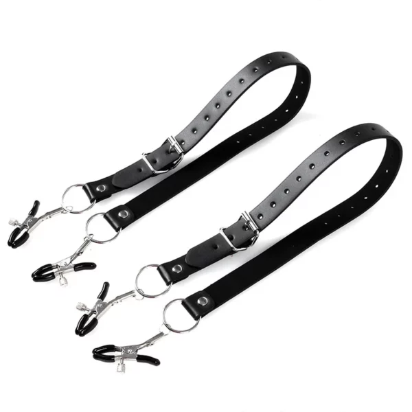 Labia Spreader Straps with Clitoral Clamp - BDSM Bondage, Pussy Opening Vagina Stimulator - Adult Sex Toys for Women - Image 3