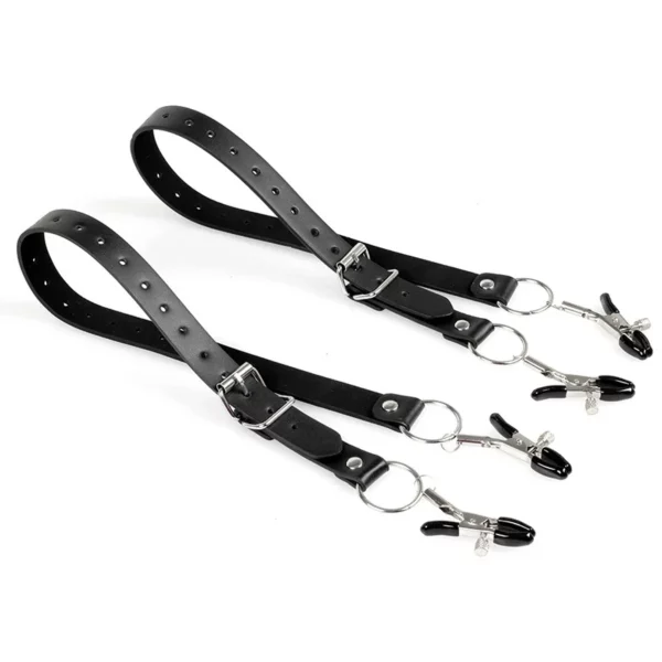 Labia Spreader Straps with Clitoral Clamp - BDSM Bondage, Pussy Opening Vagina Stimulator - Adult Sex Toys for Women - Image 4