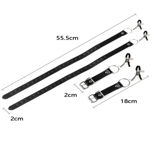 Labia Spreader Straps with Clitoral Clamp - BDSM Bondage, Pussy Opening Vagina Stimulator - Adult Sex Toys for Women - Image 5