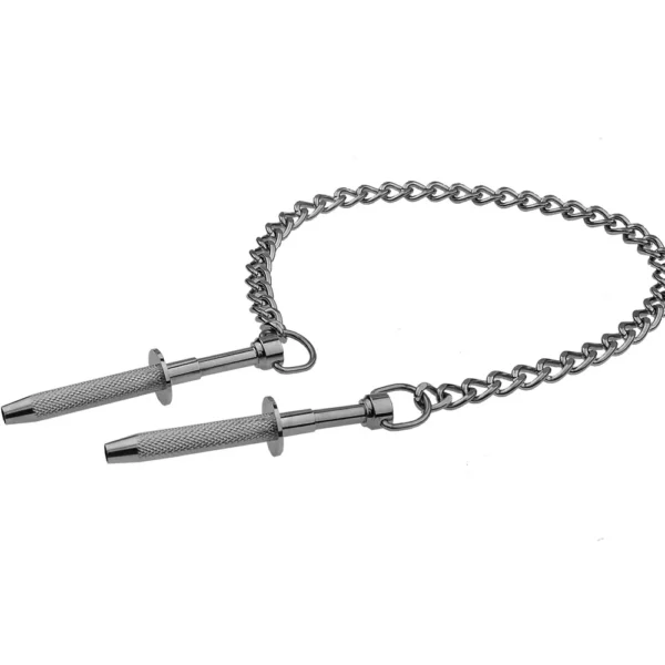 Stainless Steel Labia Spreader Nipple Milk Clips with Metal Chain - Breast Labia Clip Set for Couples, BDSM Bondage Sex Toys - Image 4