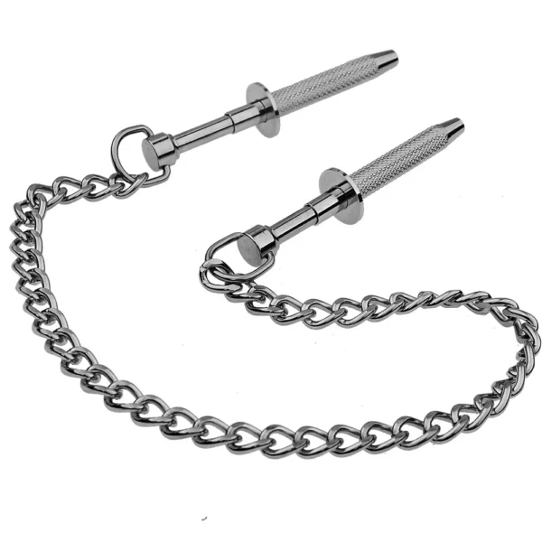 Stainless Steel Labia Spreader Nipple Milk Clips with Metal Chain - Breast Labia Clip Set for Couples, BDSM Bondage Sex Toys - Image 5