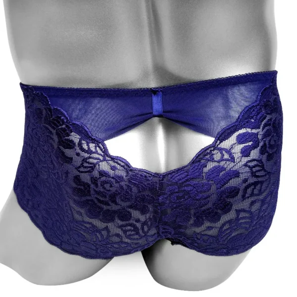 Sexy Lace Sissy Panties for Men – Briefs with Penis Sleeve – Lingerie for Gay Men - Image 2