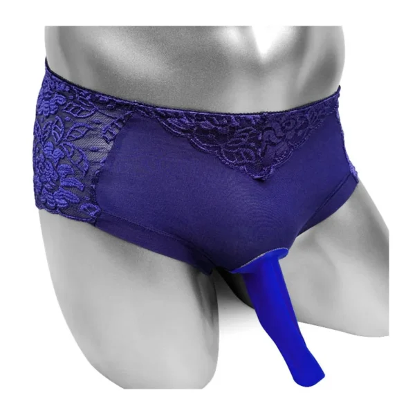 Sexy Lace Sissy Panties for Men – Briefs with Penis Sleeve – Lingerie for Gay Men