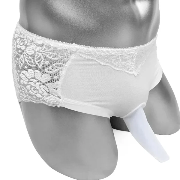 Sexy Lace Sissy Panties for Men – Briefs with Penis Sleeve – Lingerie for Gay Men - Image 4