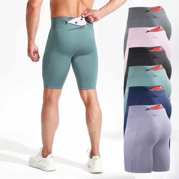 Men's Outdoor Running Pocket Shorts - Board, Gym, Exercise, Fitness, Leggings, Workout, Basketball, Hiking, Training, Sports, Soccer Clothing
