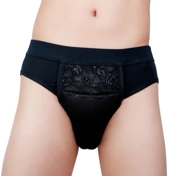 Men's Gaff Panty for Shaping – Transgender & Crossdress Briefs with Lace Detail – Sissy Underwear and Lingerie - Image 4