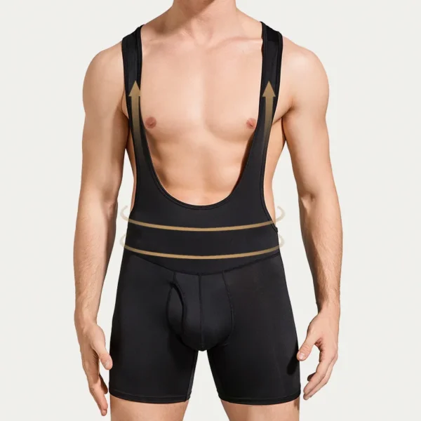 4XL Men's Breathable Sports Undershirts, Boxers, Bugle Pouch Underwear, Bodysuits, Wrestling Singlets,  Rompers - Image 2