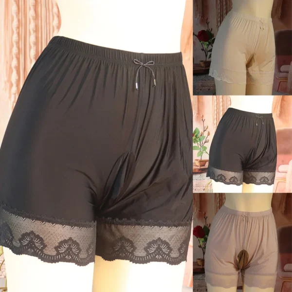 Men's Sexy Light Pouch Ice Silk Boxers - Middle Waist, Loose Fit, Elastic, Breathable, Thin Underwear - Image 5