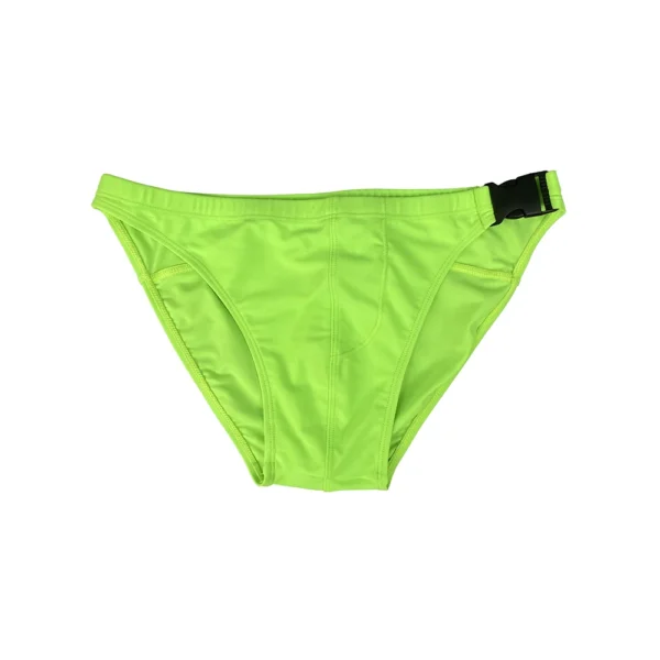 Men's Low Waist Nylon Swim Briefs with Side Open Button - Sexy Sport Bikini Beach Surfing Swimwear for Men - Image 5